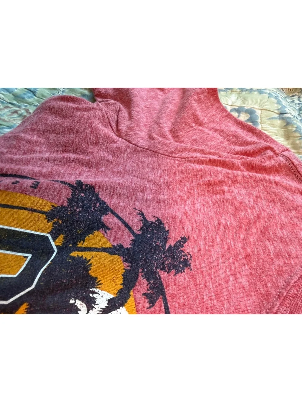GAP Original Sunset Skate Graphic Tee Kids Red Heather Short Sleeve